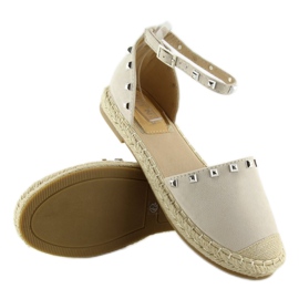 Espadrilky s cvočky béžová 99-26 béžová béžový 2