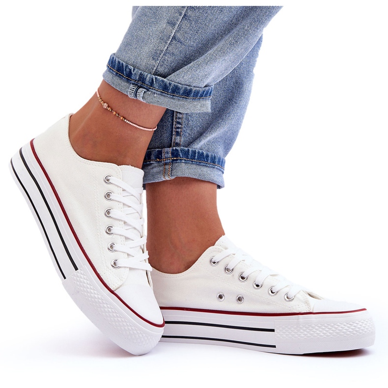 Klasické tenisky na nízké platformě White Jazlyn bílý 5