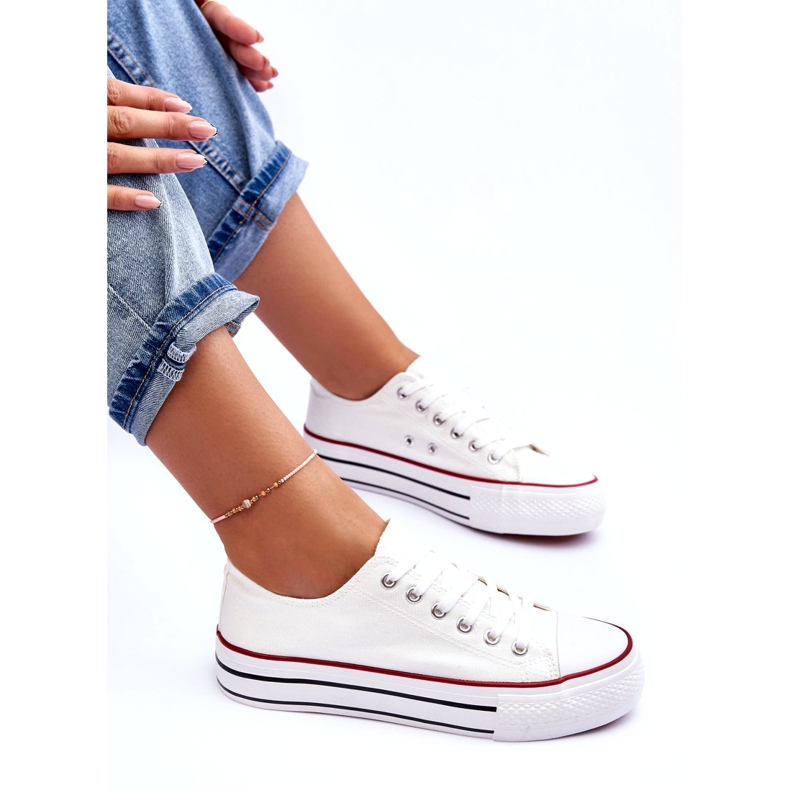 Klasické tenisky na nízké platformě White Jazlyn bílý 4