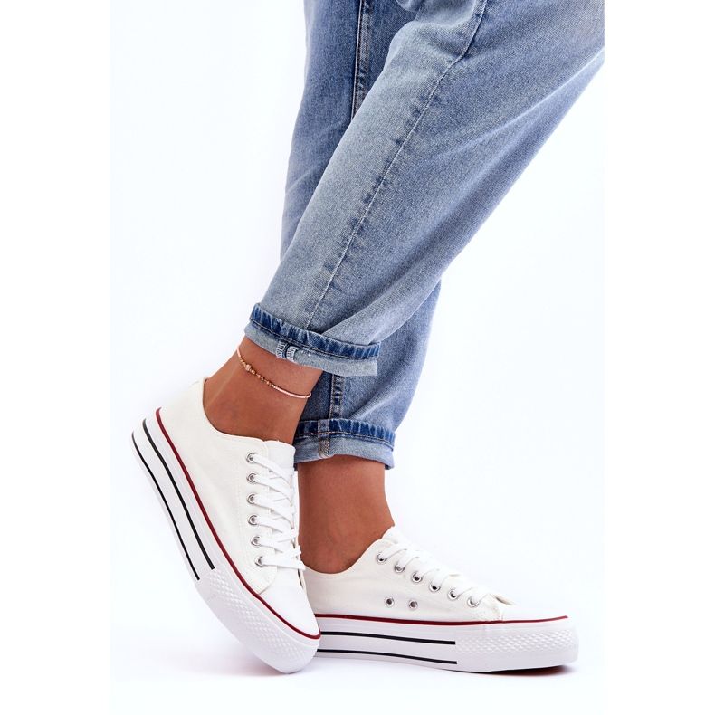 Klasické tenisky na nízké platformě White Jazlyn bílý 2