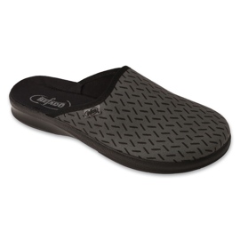 Befado pánské pantofle pu s potiskem 548M044 šedá 1