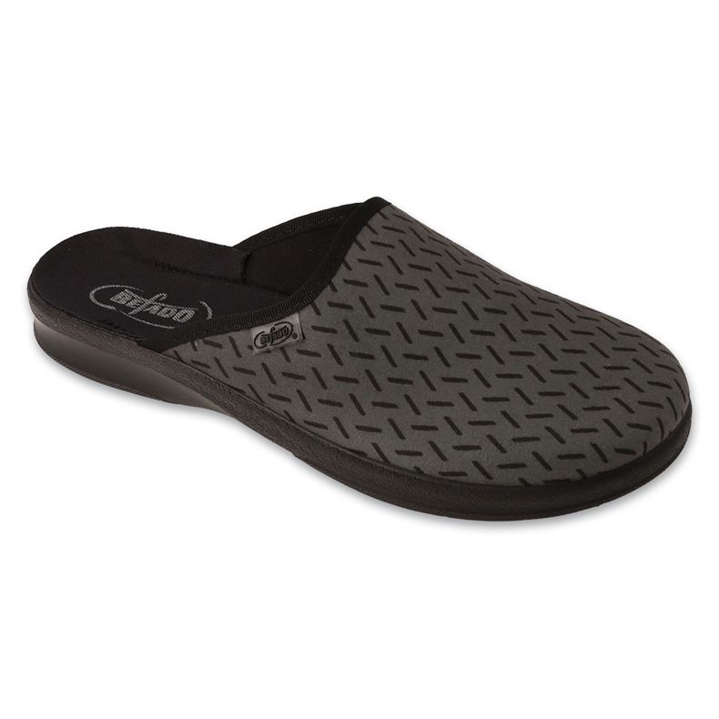 Befado pánské pantofle pu s potiskem 548M044 šedá 1