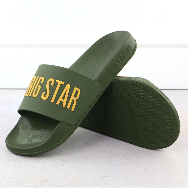Pánské flip -flops Pool Beaches Green Big Star SS174360 zelený 1