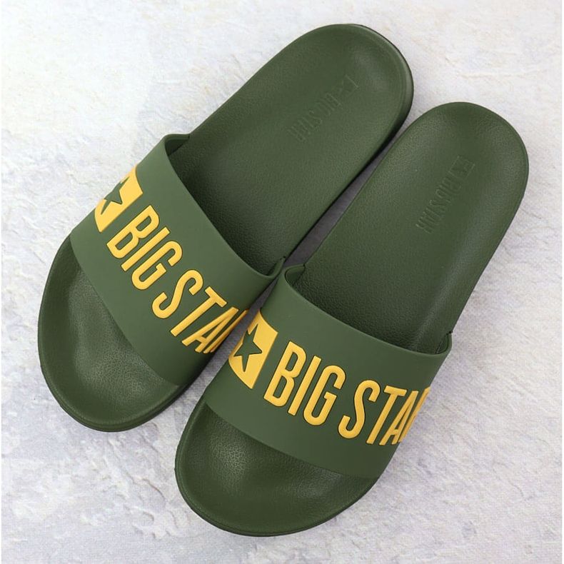 Pánské flip -flops Pool Beaches Green Big Star SS174360 zelená 2