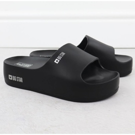 Dámské žabky na platformě Black Big Star SS274721 Platform černá 2