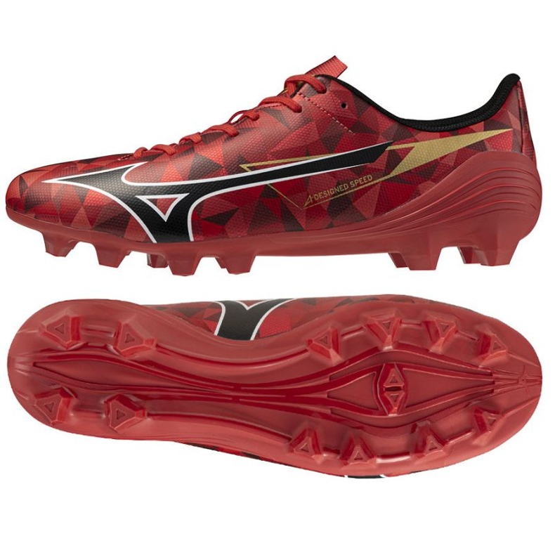 Mizuno Alfa II Vyberte boty FG P1GA256560 červený 1