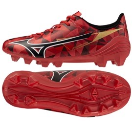 Mizuno Alfa II Select Jr FG P1GB256560 Shoty červené 1