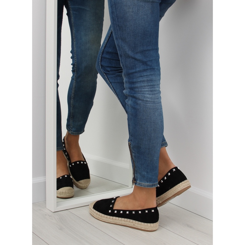 Černé dámské espadrilky 99-17 černé černý 1