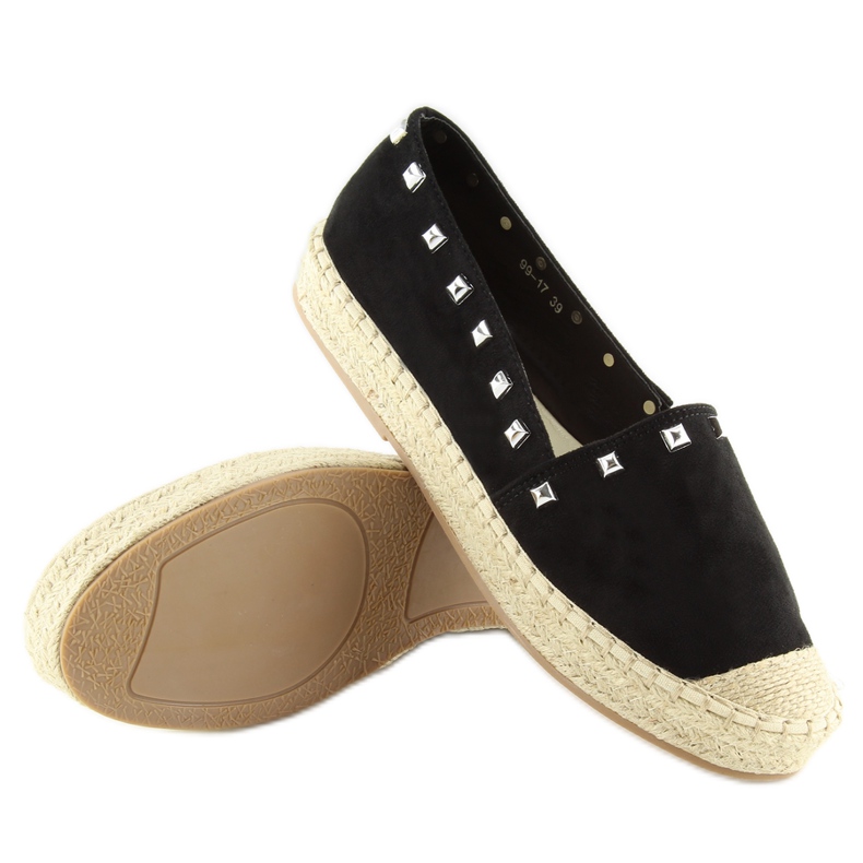 Černé dámské espadrilky 99-17 černé černý 2