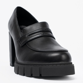 Shelvt Černé loays na příspěvku s podrážkou lovců černá 1