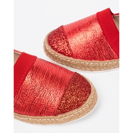 Goodin Červená espadrilles s lesklým vláknem červený 1