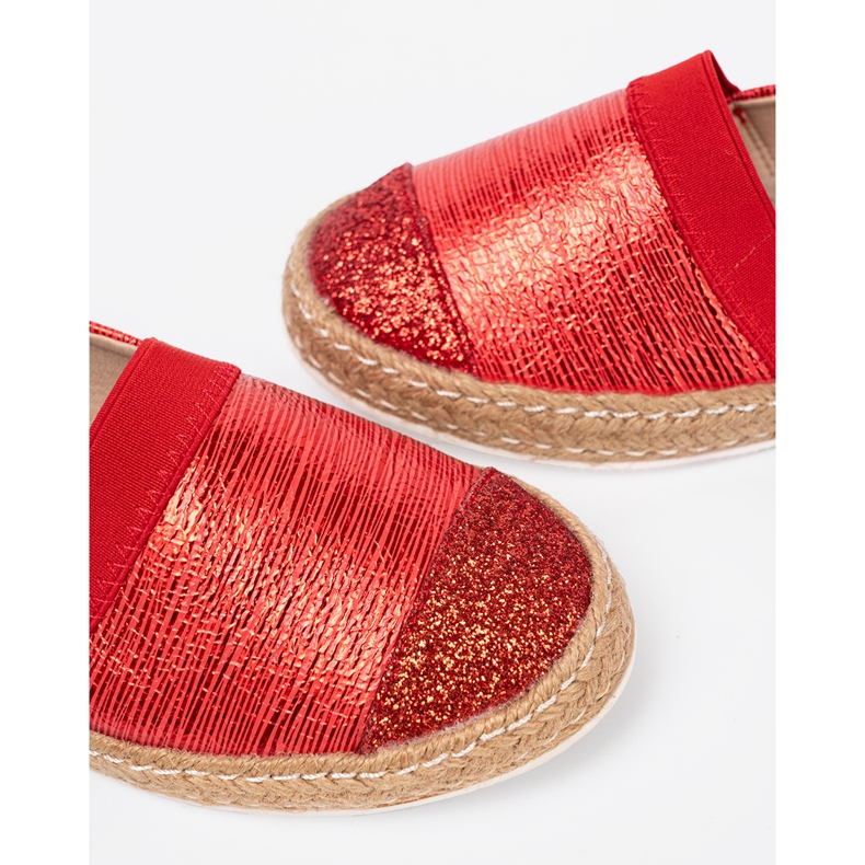 Goodin Červená espadrilles s lesklým vláknem červený 1