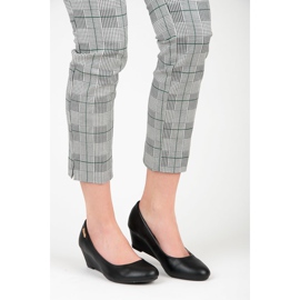 Super Me Černé lodičky na klínku černý 2