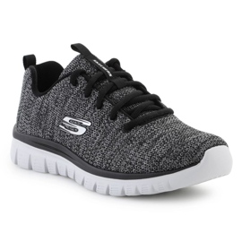 Skechers boty půvabné zkroucené Fortune m 12614-bkw černý 1
