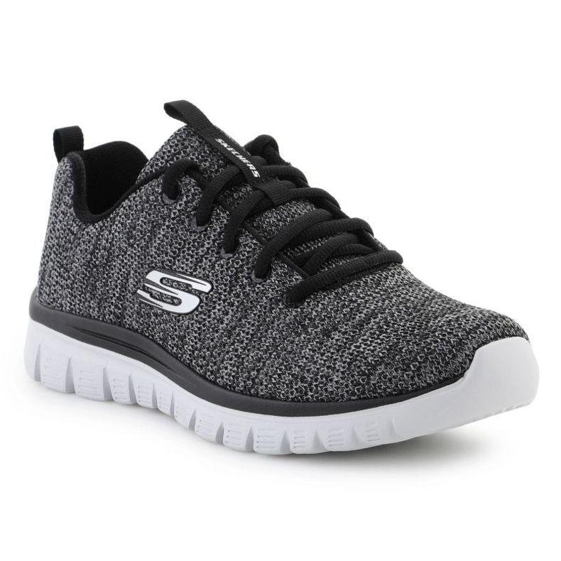 Skechers boty půvabné zkroucené Fortune m 12614-bkw černý 1
