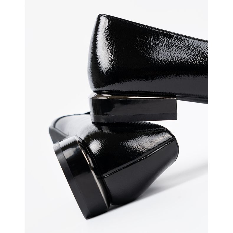 Vrhané mokasíny s dekorativní svorkou Sergio Leone černá 1