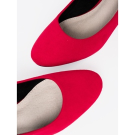 Goodin Červená dámská čerpadla na stříbrném sloupku červené 1