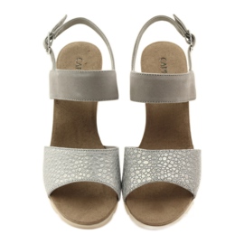 Caprice sandály dámské boty 28701 šedá 4