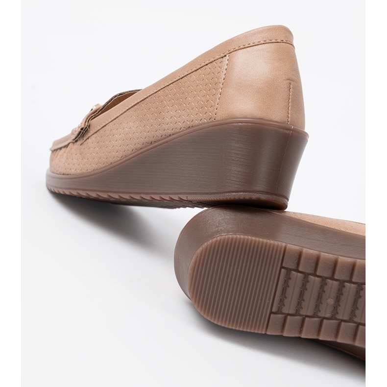 Shelvt Béžové boty se zlatou dekorací béžový 1