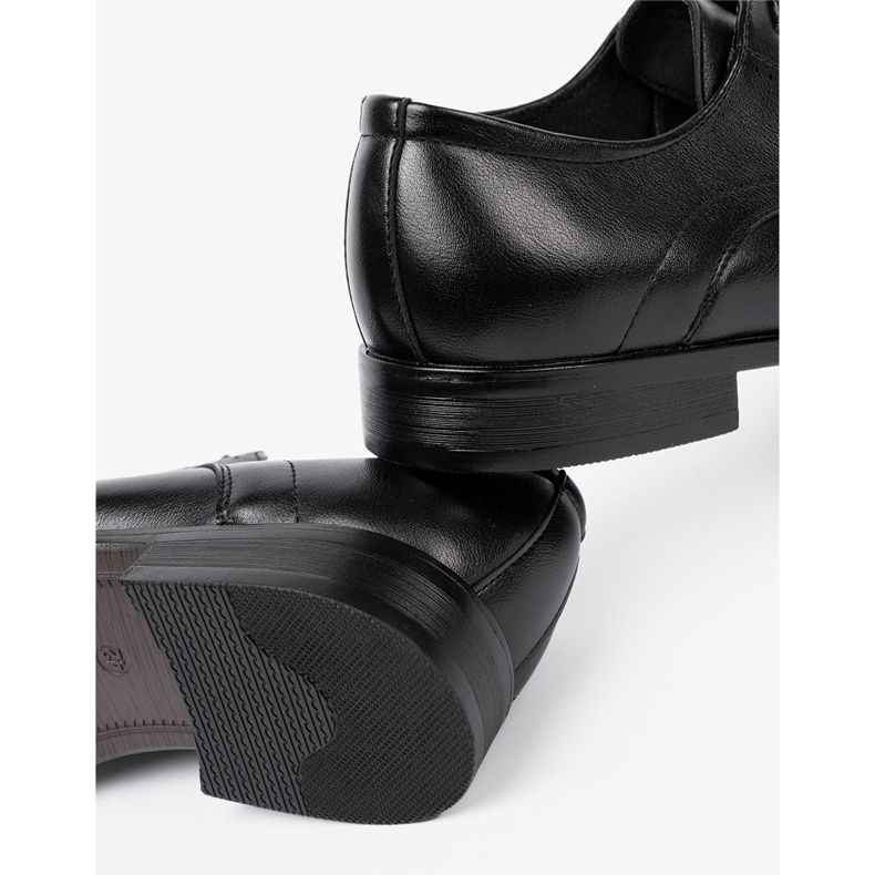 Shelvt Elegantní pánské boty v klasické černé a lesklé černá 1