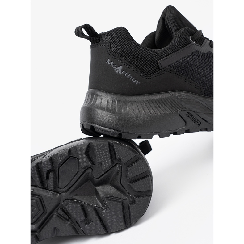 Shelvt Černé tenisky s horním pánským textilním textilem černá 1