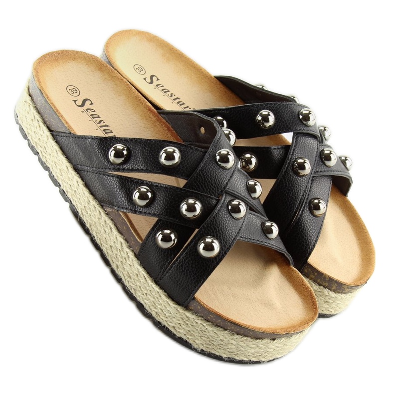 Černé espadrilky CK22P černé pantofle černý 2
