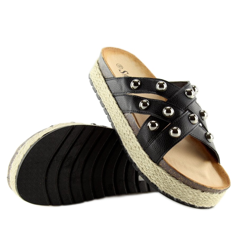 Černé espadrilky CK22P černé pantofle černý 1