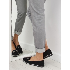 Černé dámské mokasíny JN-182 černé černý 2