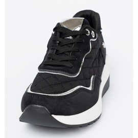 Shelvt Černé dámské tenisky na klínku černá 1