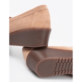 Shelvt Béžové boty pro semišové klíny béžový 2