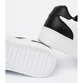 Shelvt Stylové černé a bílé tenisky s třpytivými vložkami 2