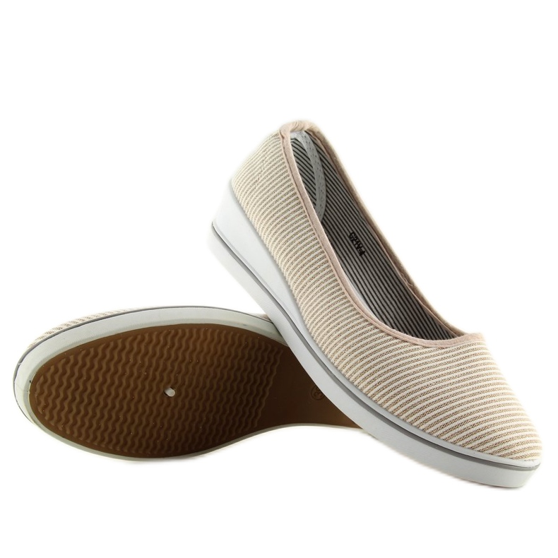 Zlaté c21v Zlaté baleríny na klínku hnědý žlutá 2