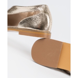 Goodin Zlaté dámské sandály s výřezy zlatý 1