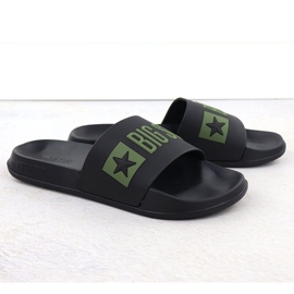 Black Big Star SS174359 Pánské černé plážové pantofle černý 1