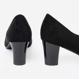 Goodin Černé dámské čerpadly s dekorativní květinou černá 1