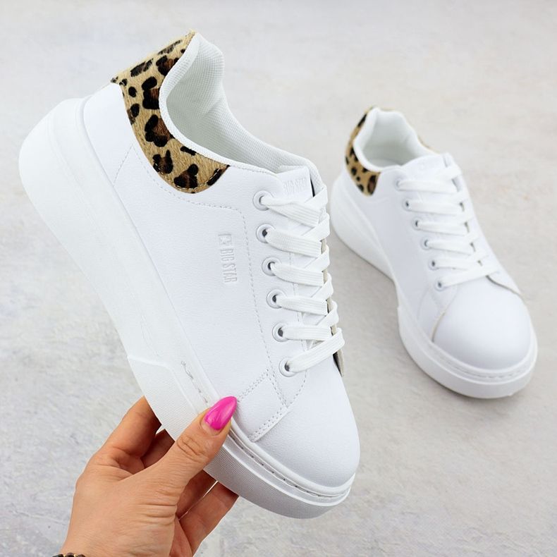 Dámské sportovní boty na platformě White Big Star SS274247 bílý 1