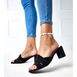 Černé klasické žabky na Post Risana Ekozamszu černá 1