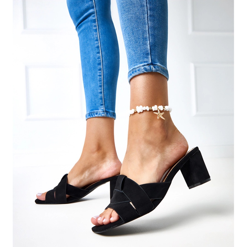 Černé klasické žabky na Post Risana Ekozamszu černá 1