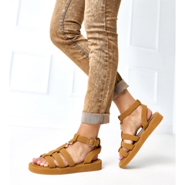 Římské hnědé sandály hnědý 2