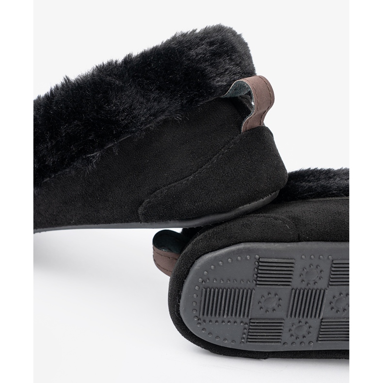 Shelvt Měkké, černé pantofle, jako jsou mokasíny s lukem černá 1