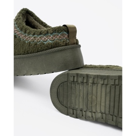 Shelvt Tmavě zelené, měkké boty a'la sněhové boty bez paty 1