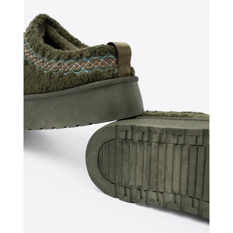 Shelvt Tmavě zelené, měkké boty a'la sněhové boty bez paty 1