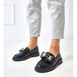 Černé mokasíny s lukem a Teriwou Teddy Bear černý 1