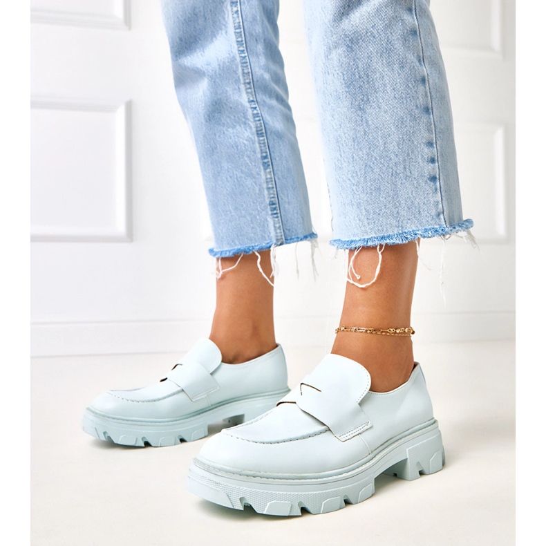 Modré dámské mokasíny z ekologické Kirna modrý 1