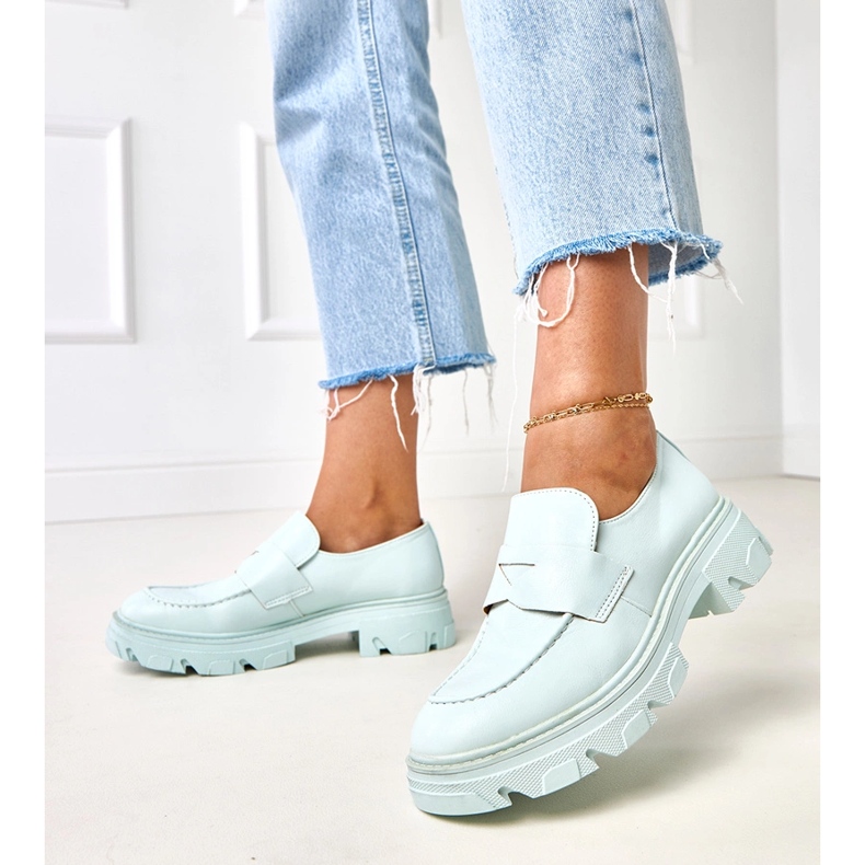 Modré dámské mokasíny z ekologické Kirna modrý 2