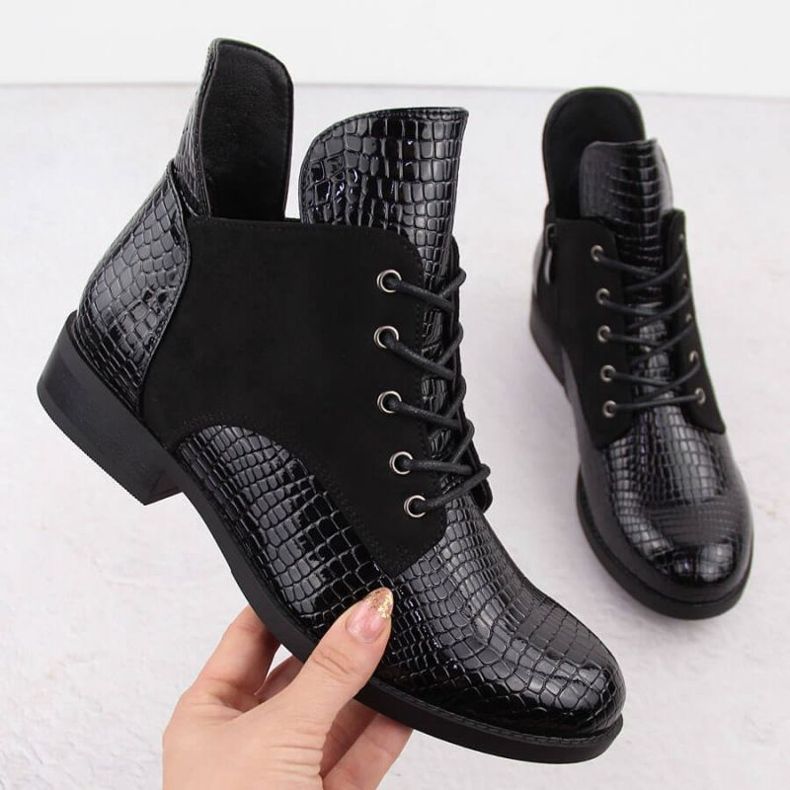 Vinceza Vincez Boots v roce 16477 Jan348a černá 1