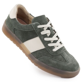 Khaki Filippo DP6770 Kožená kožená bota zelený 1