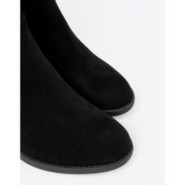 Shelvt Elegantní černé boty na sloupu s krmivým svrškem černý 1