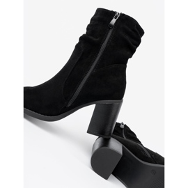Shelvt Elegantní černé boty na sloupu s krmivým svrškem černý 2