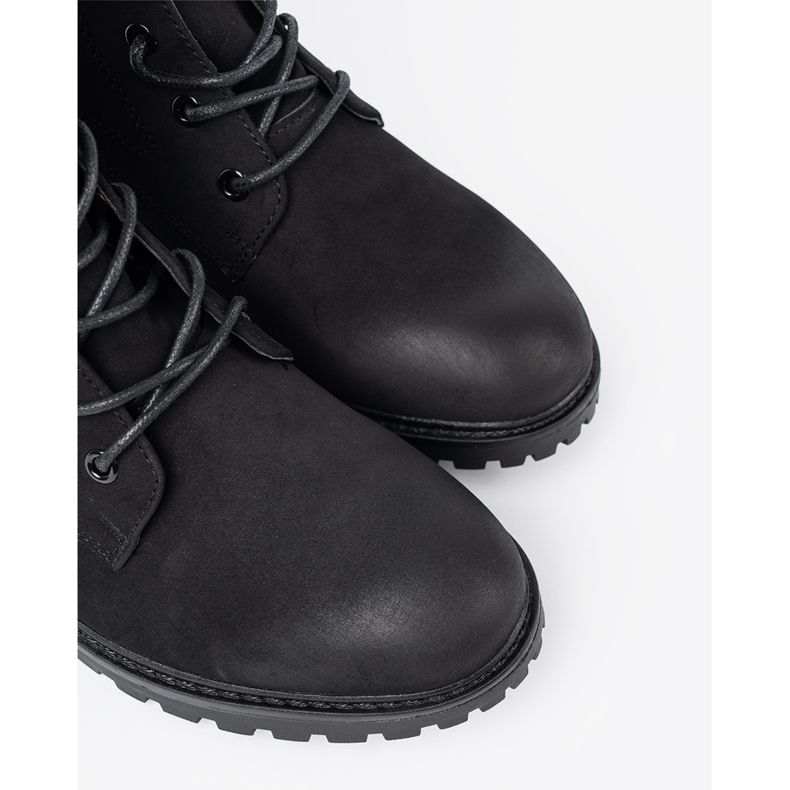 Shelvt Módní černé dělníky s ozdobným šněrováním černá 1